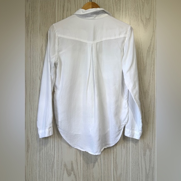 Cloth & Stone Long Sleeve Button Front Collared Coordinating Lyocell Top Size S - Picture 4 of 7
